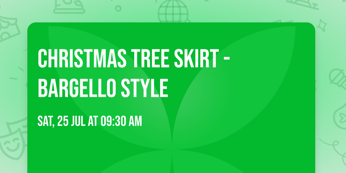 Christmas Tree Skirt - Bargello Style 