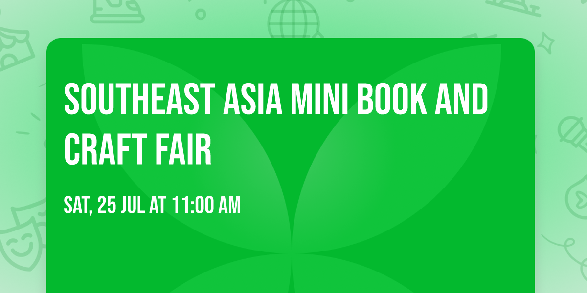 Southeast Asia Mini Book and Craft Fair