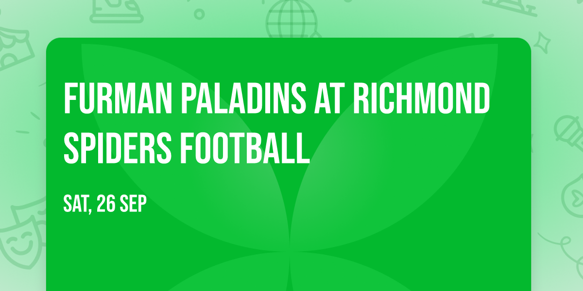 Furman Paladins at Richmond Spiders Football