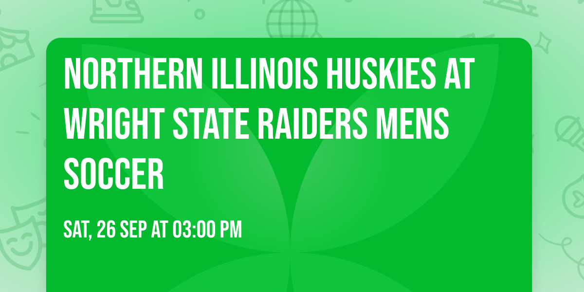 Northern Illinois Huskies at Wright State Raiders Mens Soccer