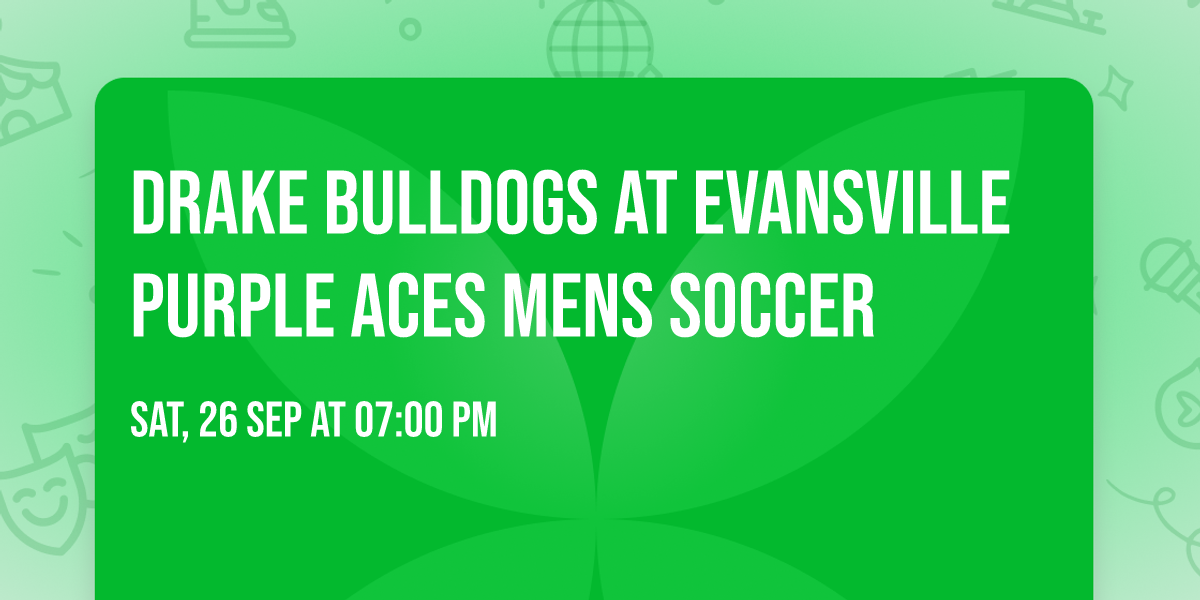 Drake Bulldogs at Evansville Purple Aces Mens Soccer