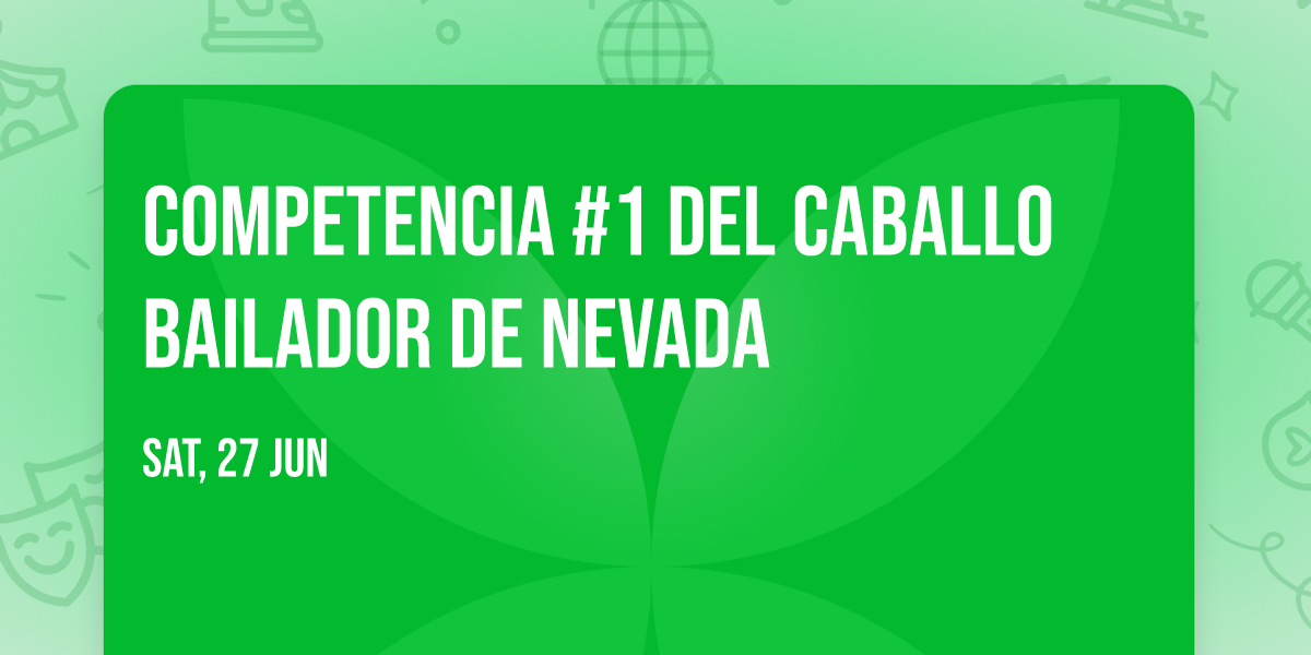 COMPETENCIA #1 DEL CABALLO BAILADOR DE NEVADA