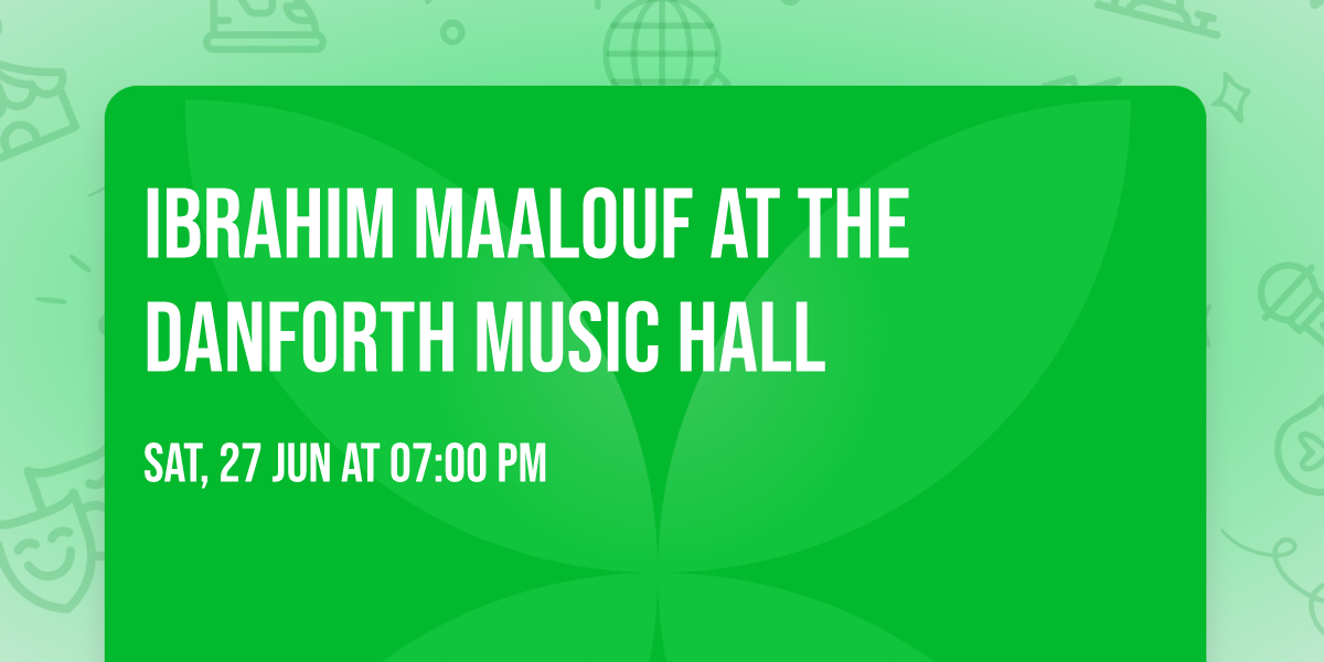 Ibrahim Maalouf at The Danforth Music Hall