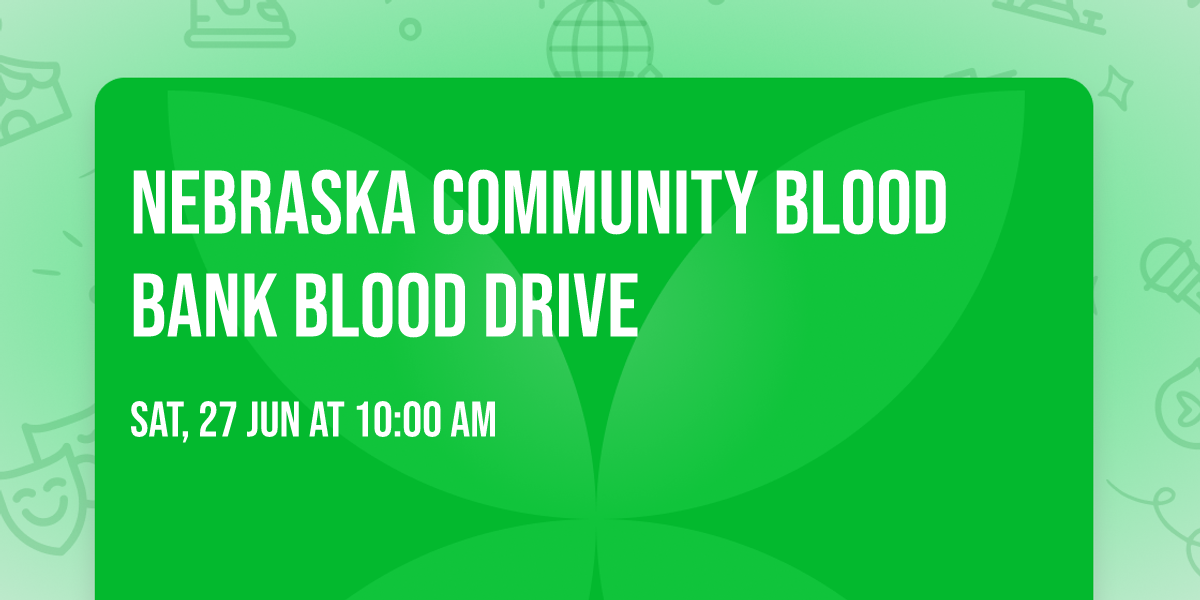 Nebraska Community Blood Bank Blood Drive