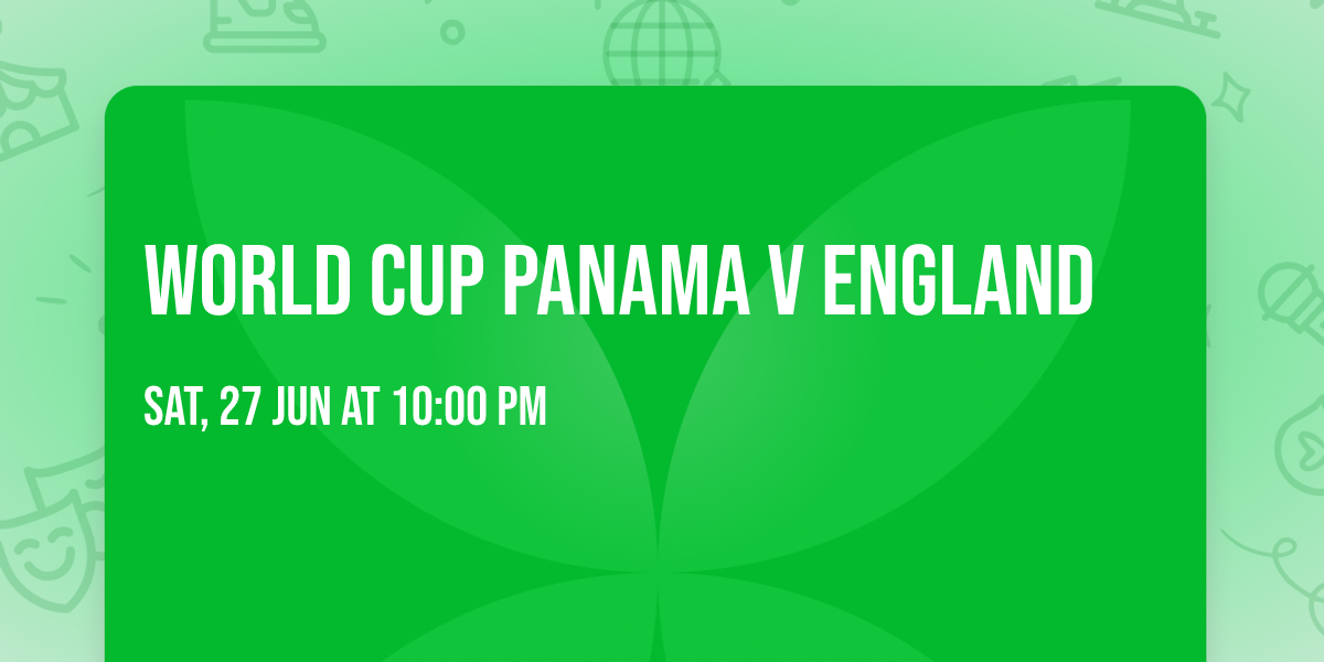 World Cup Panama v England 