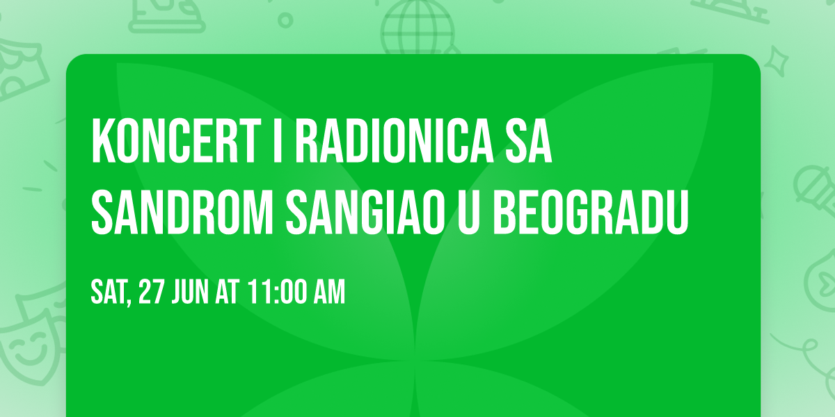 Koncert i radionica sa Sandrom Sangiao u Beogradu