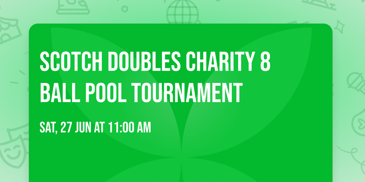 Scotch doubles charity 8 ball pool tournament 