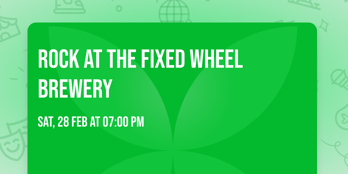 Rock at the Fixed Wheel Brewery 
