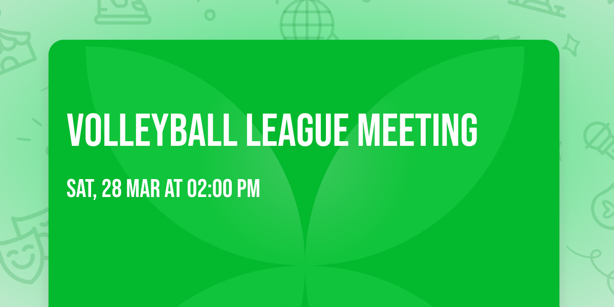volleyball league meeting 
