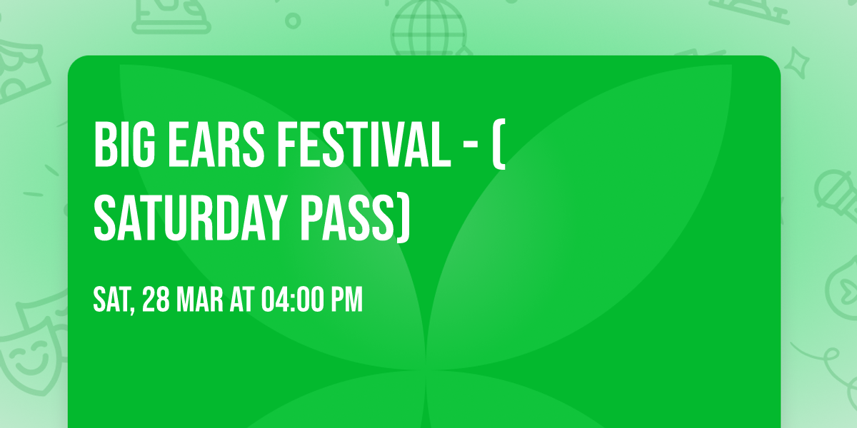 Big Ears Festival - (Saturday Pass)