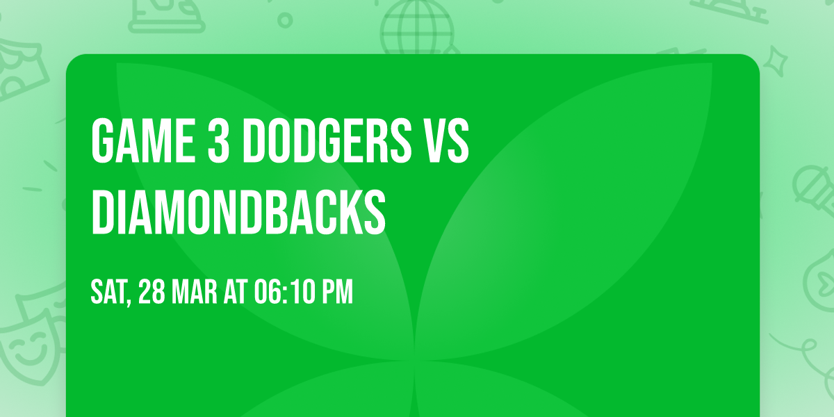 Game 3 Dodgers vs Diamondbacks