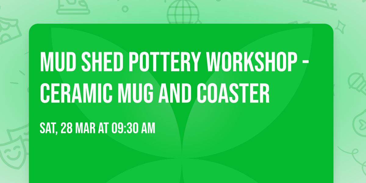 Mud Shed Pottery Workshop - ceramic mug and coaster