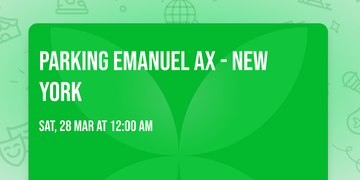 Parking Emanuel Ax - New York