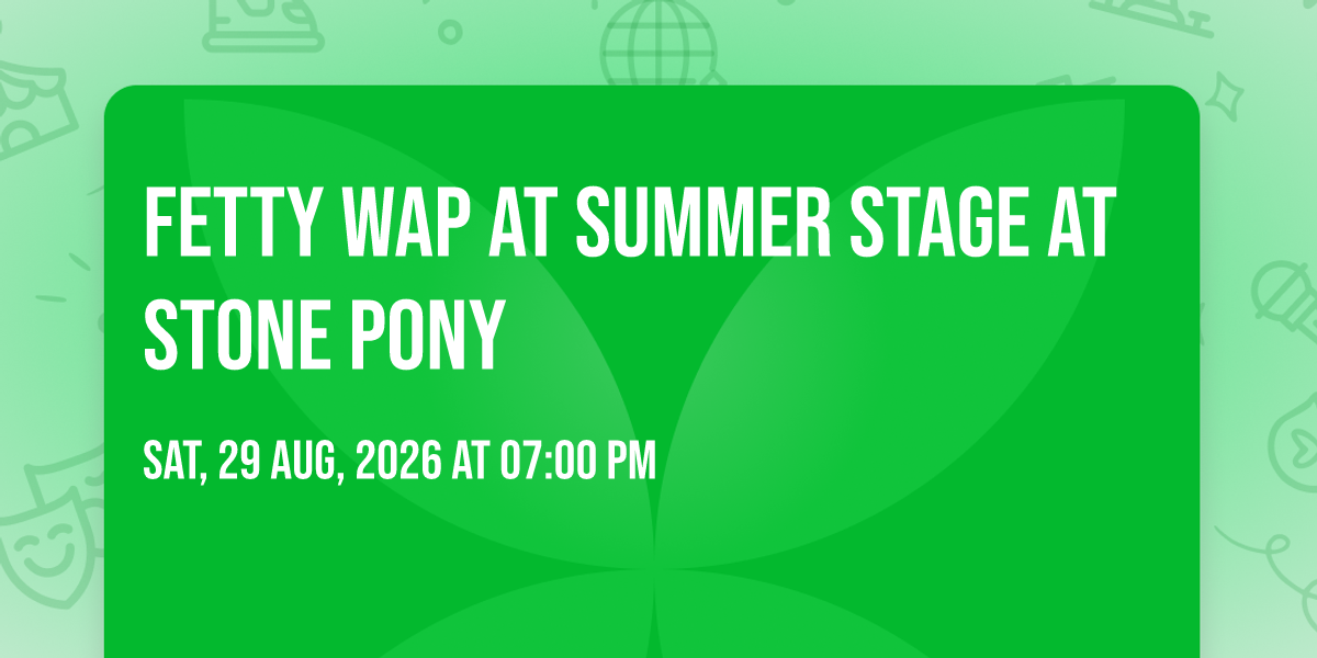 Fetty Wap at Summer Stage at Stone Pony