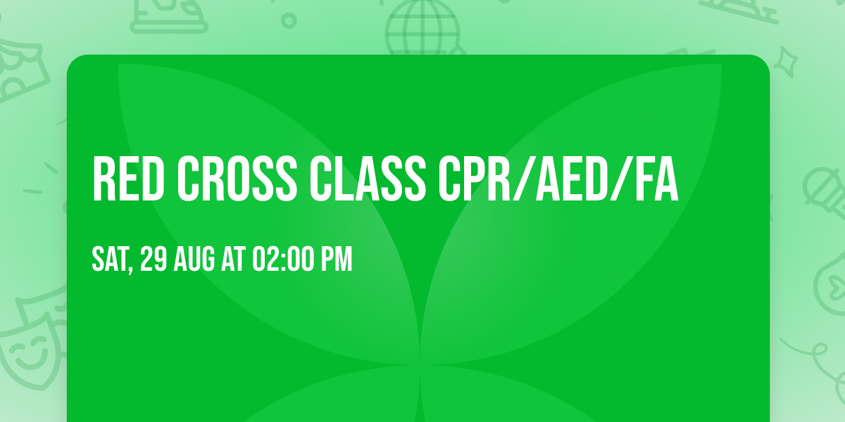 Red Cross Class CPR\/AED\/FA