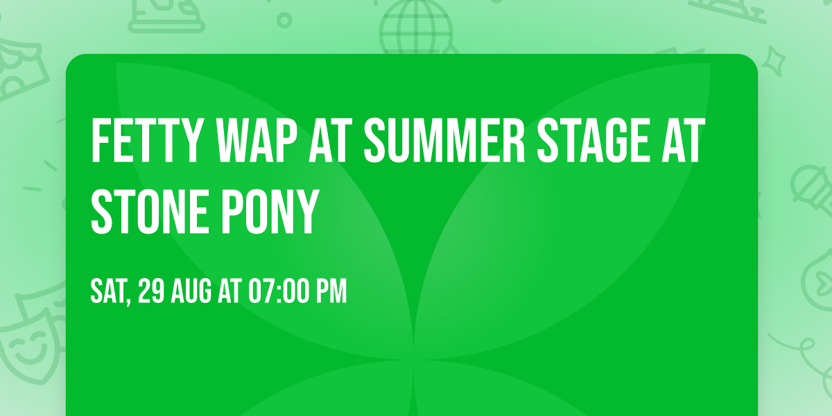 Fetty Wap at Summer Stage at Stone Pony