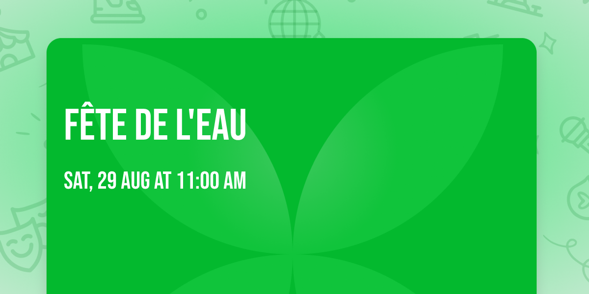 F\u00eate de l'eau 