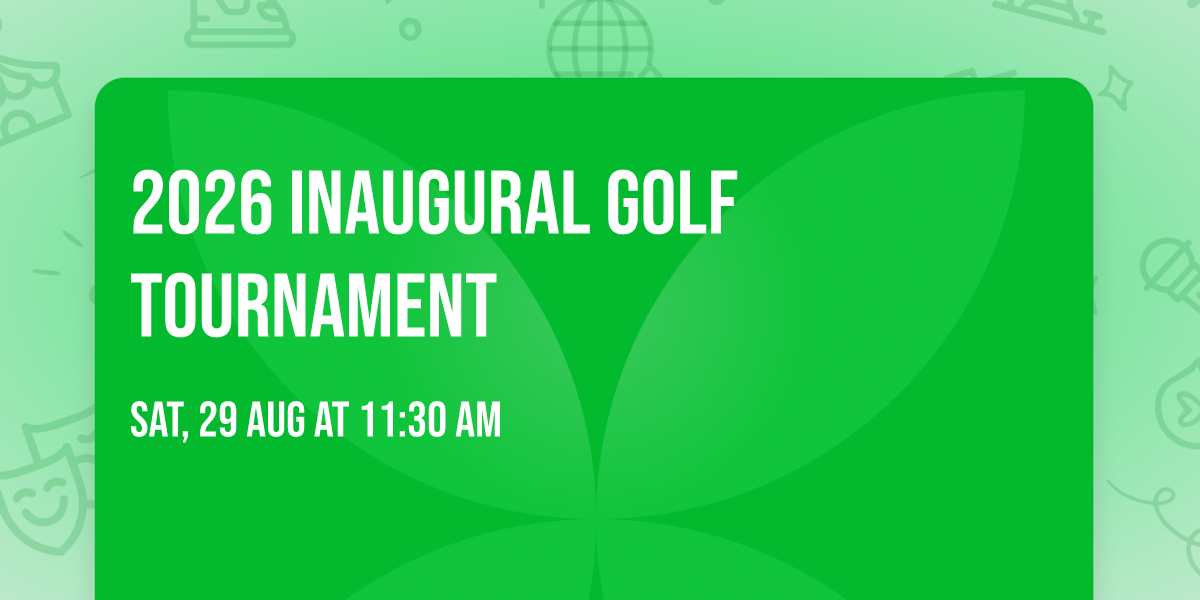 2026 Inaugural Golf Tournament 