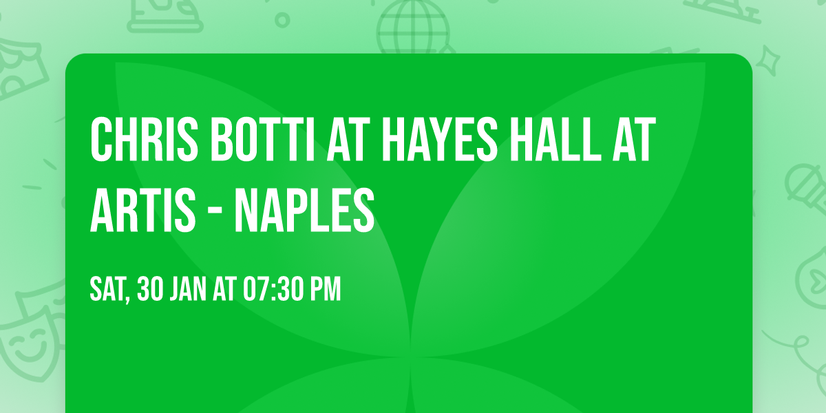 Chris Botti at Hayes Hall at Artis - Naples