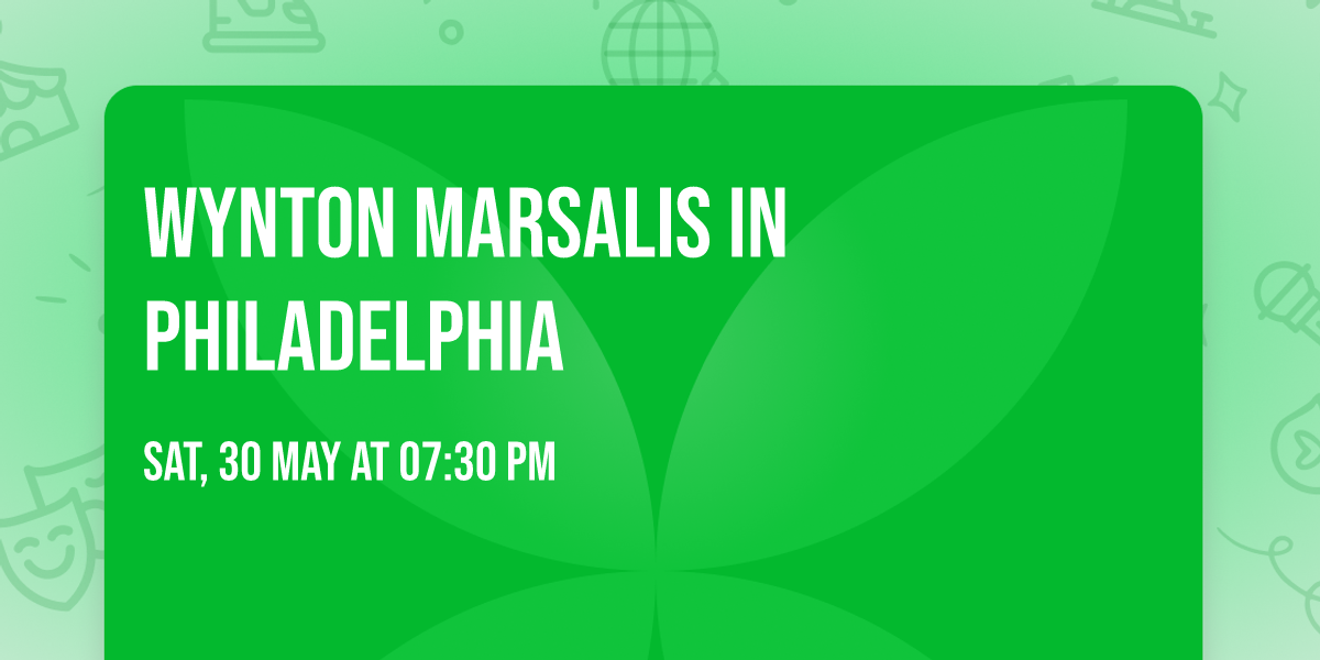 Wynton Marsalis in Philadelphia