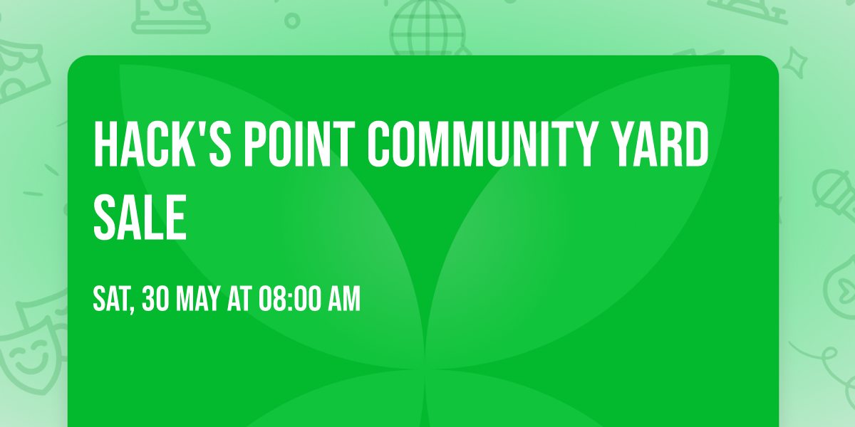 Hack's Point Community Yard Sale