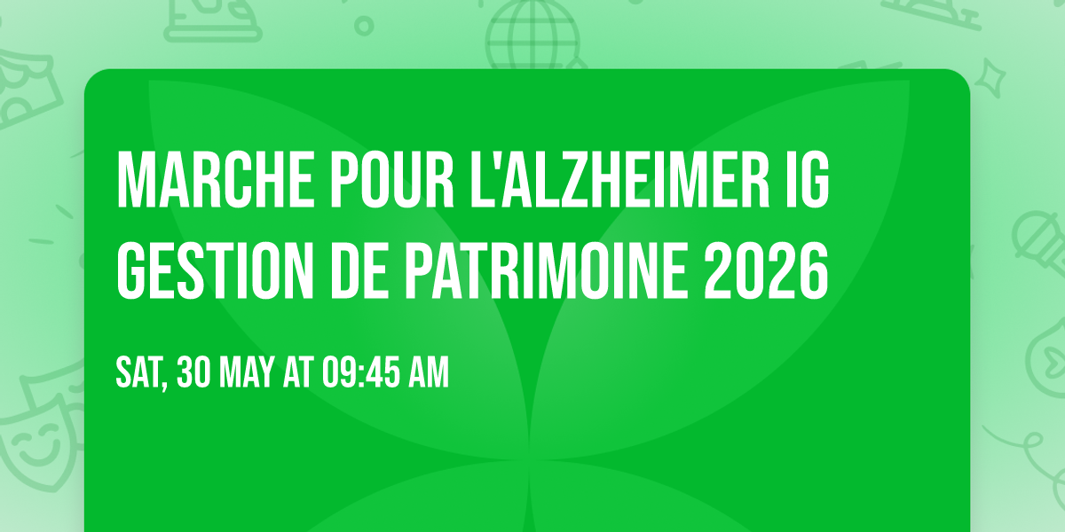 Marche pour l'Alzheimer IG Gestion de patrimoine 2026