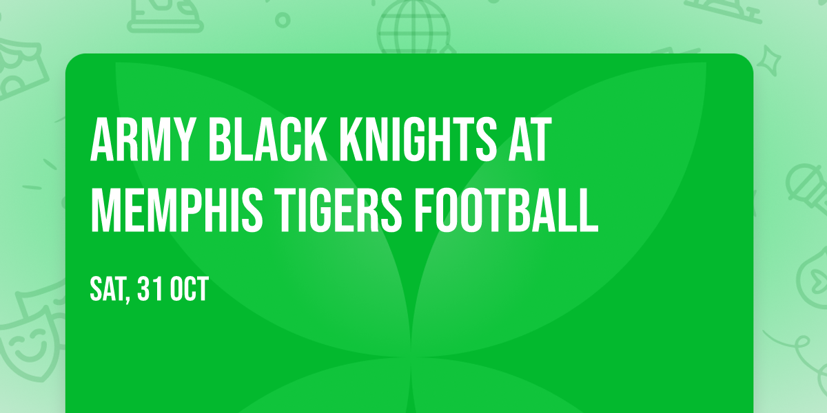 Army Black Knights at Memphis Tigers Football