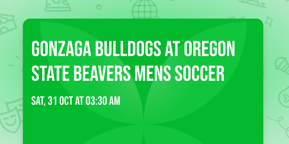 Gonzaga Bulldogs at Oregon State Beavers Mens Soccer