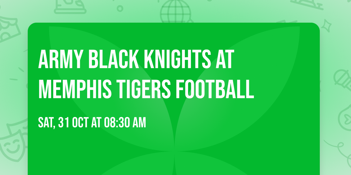 Army Black Knights at Memphis Tigers Football