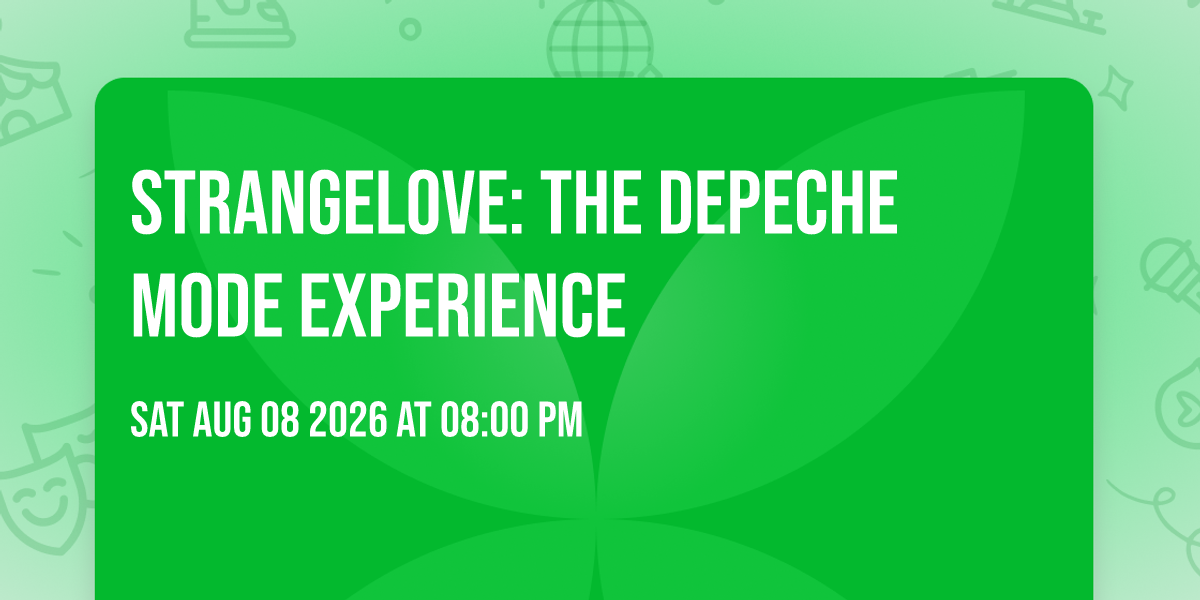 Strangelove: The Depeche Mode Experience