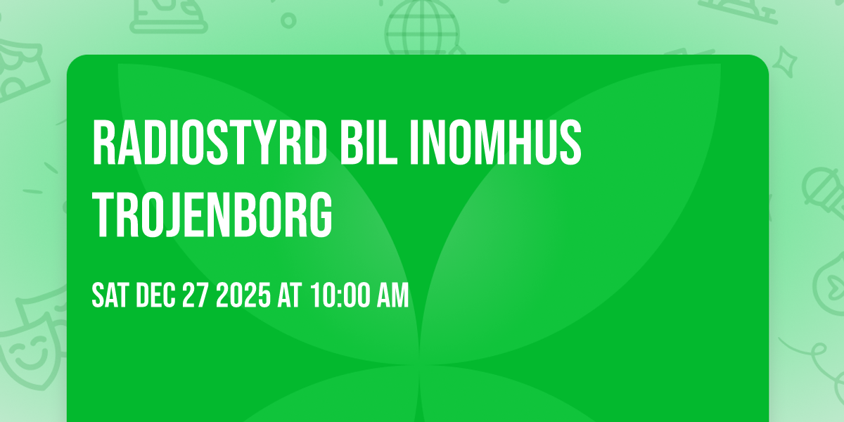 radiostyrd bil inomhus trojenborg