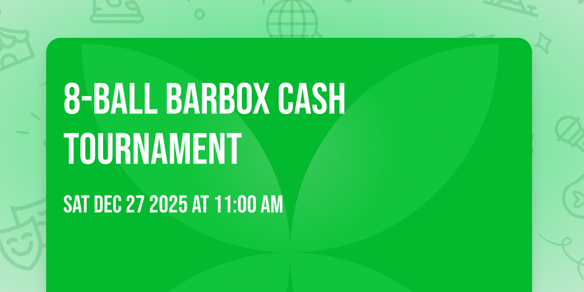 8-Ball Barbox Cash Tournament