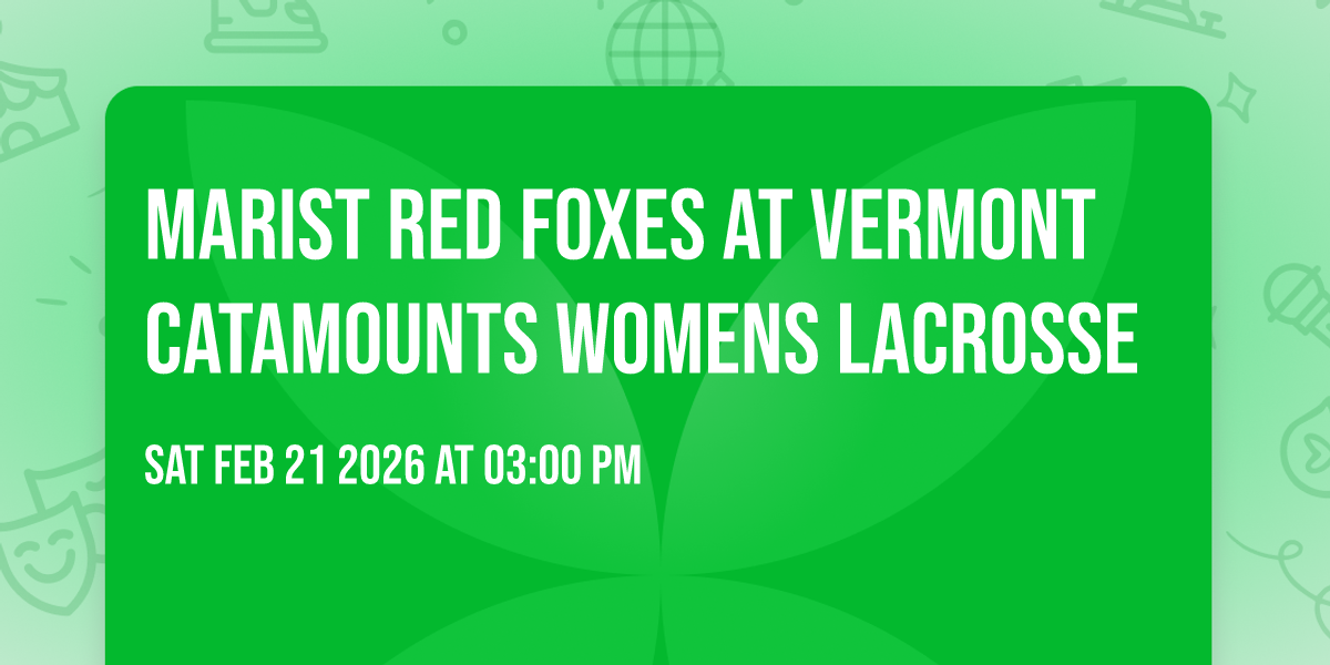 Marist Red Foxes at Vermont Catamounts Womens Lacrosse