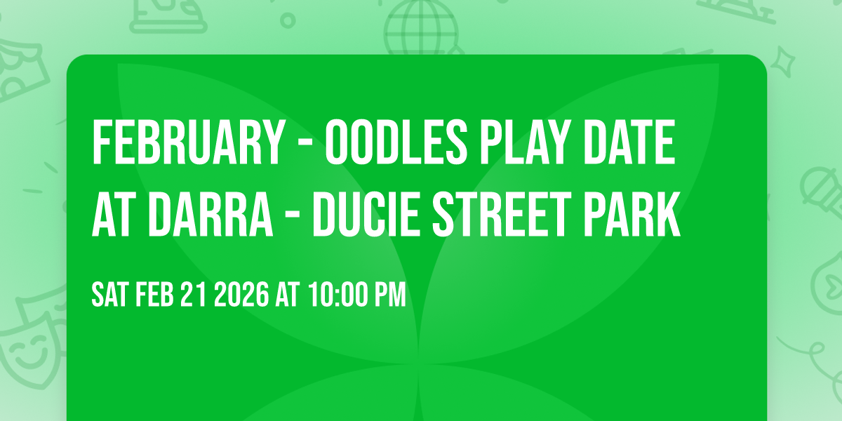 February - Oodles Play Date at Darra - Ducie Street park