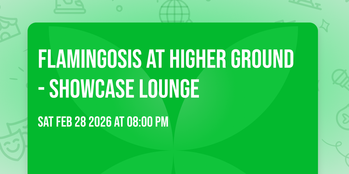 Flamingosis at Higher Ground - Showcase Lounge