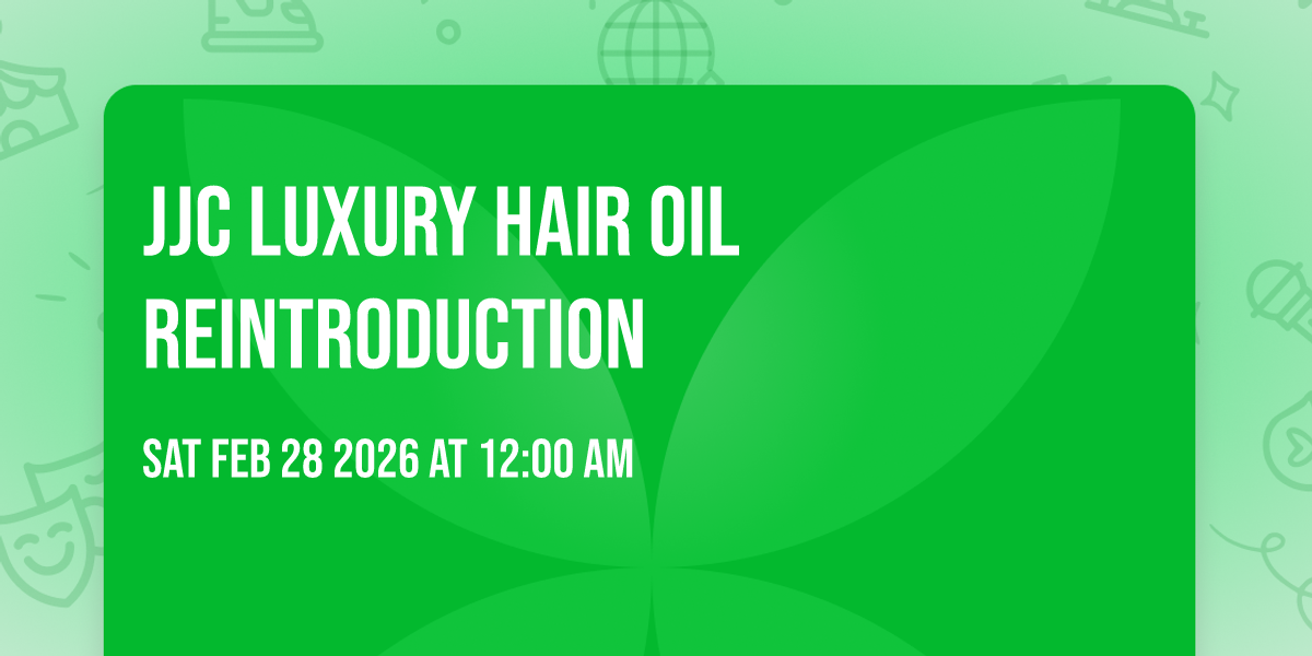 JJC LUXURY HAIR OIL REINTRODUCTION