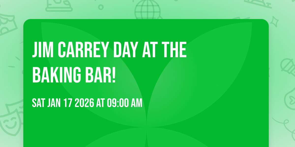 🎉 Jim Carrey DAY at The Baking Bar! 🎉