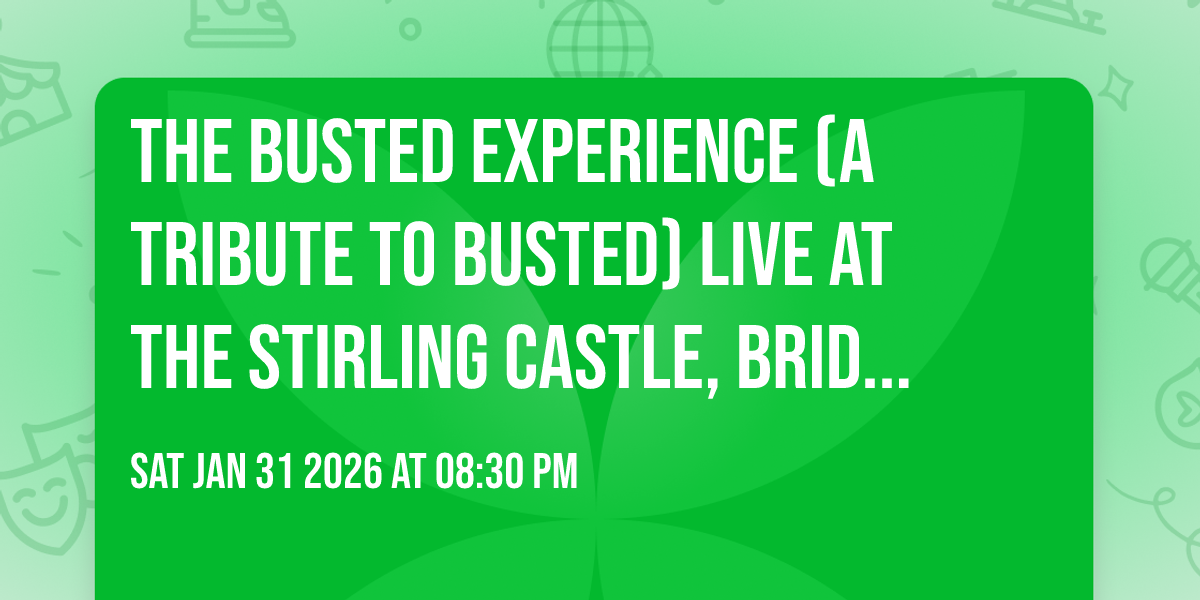 The Busted Experience (a Tribute to Busted) Live at The Stirling Castle, Bridlington