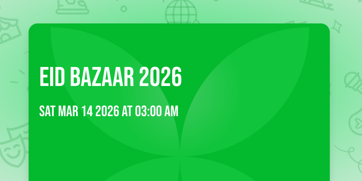 Eid Bazaar 2026