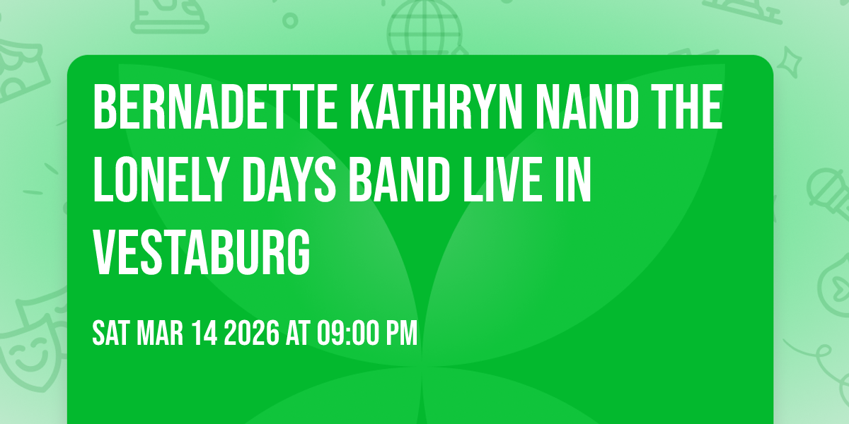 Bernadette Kathryn nand the Lonely Days Band LIVE in Vestaburg