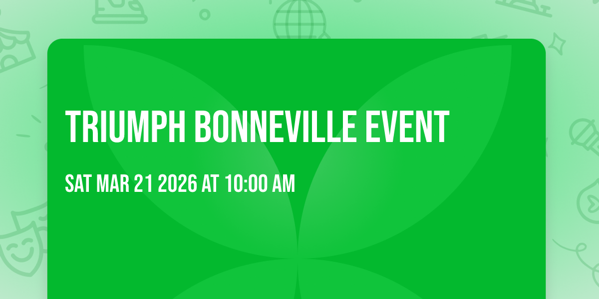 Triumph Bonneville Event