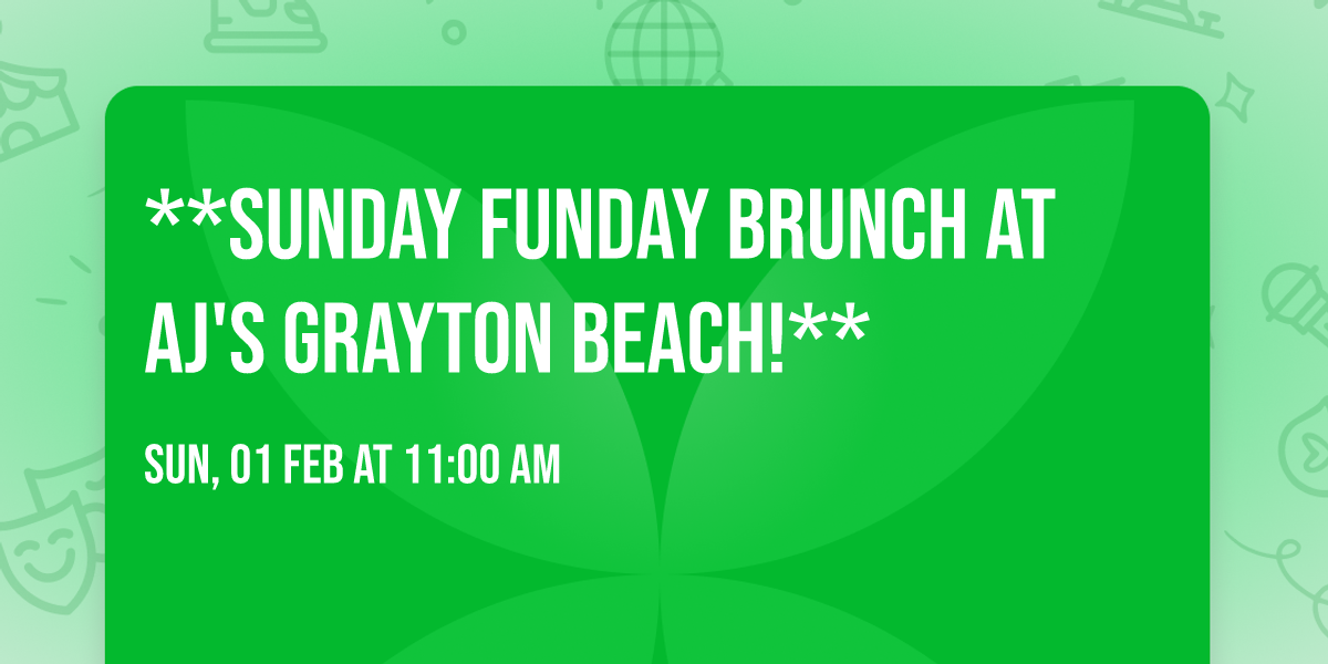 \ud83c\udf89 **Sunday Funday Brunch at AJ's Grayton Beach!** \ud83e\udd42