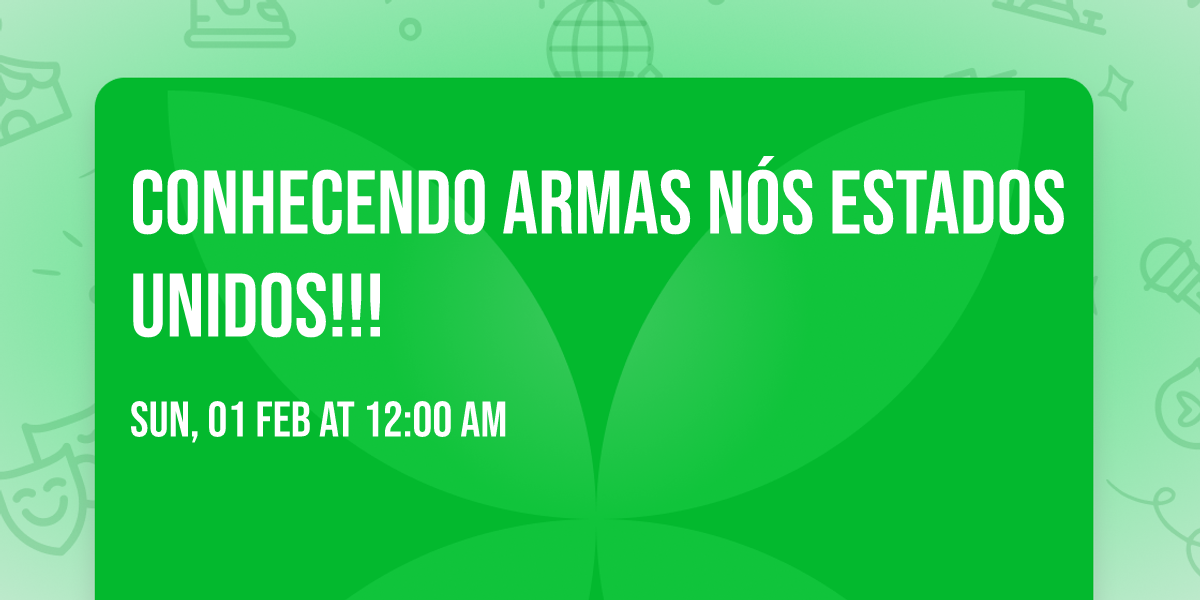 Conhecendo armas n\u00f3s Estados Unidos!!!