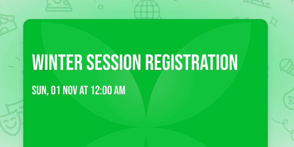 Winter session registration 