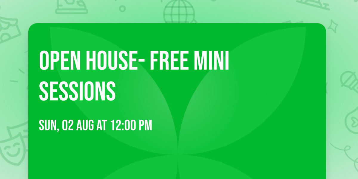 OPEN HOUSE- FREE MINI SESSIONS