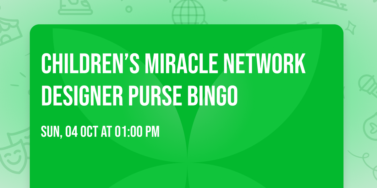 Children\u2019s Miracle Network Designer Purse Bingo