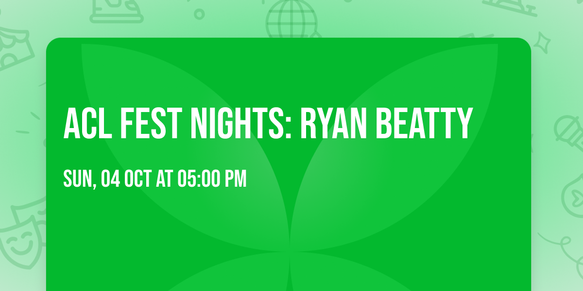 ACL Fest Nights: Ryan Beatty