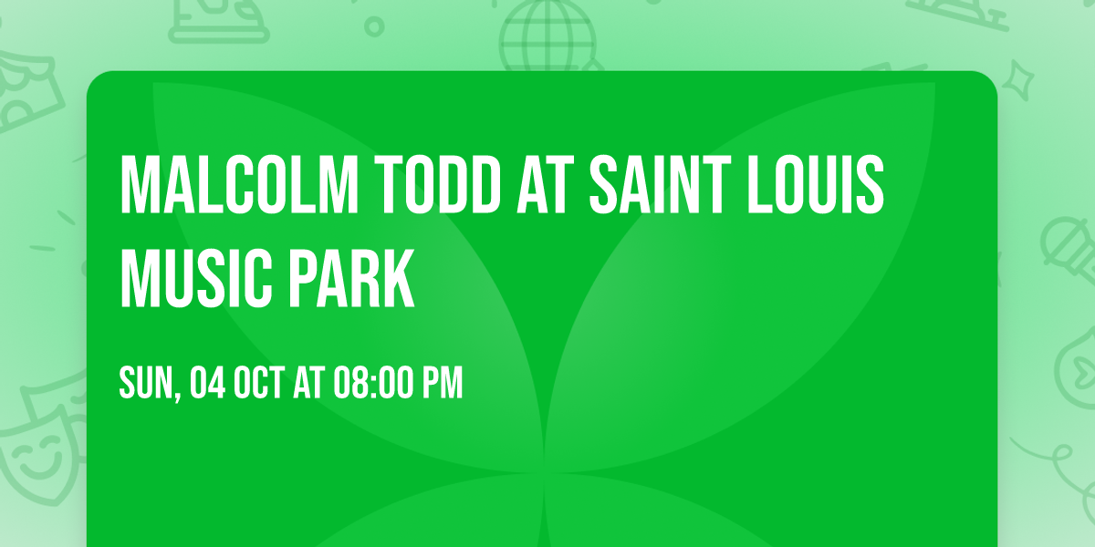 Malcolm Todd at Saint Louis Music Park