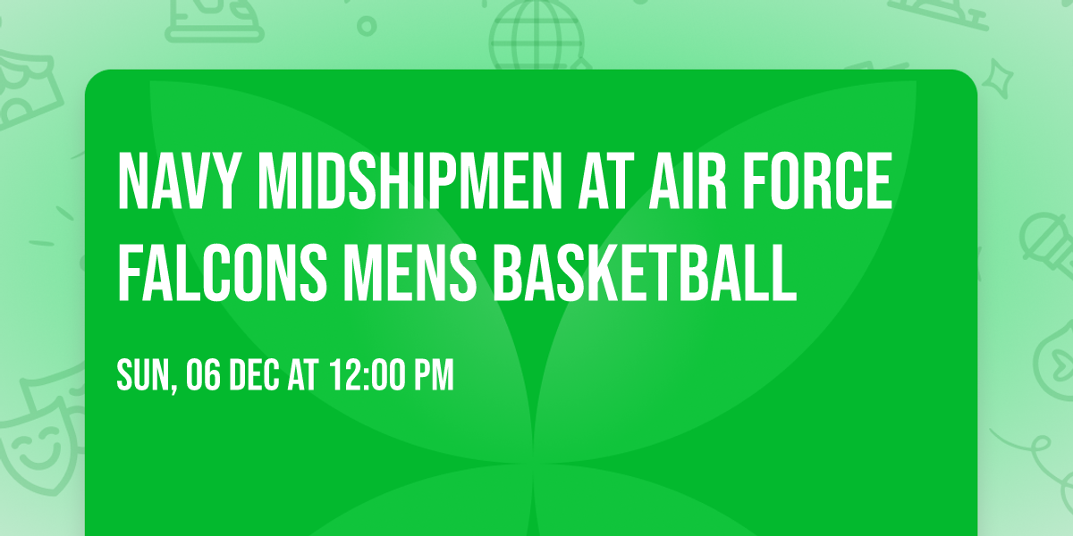 Navy Midshipmen at Air Force Falcons Mens Basketball