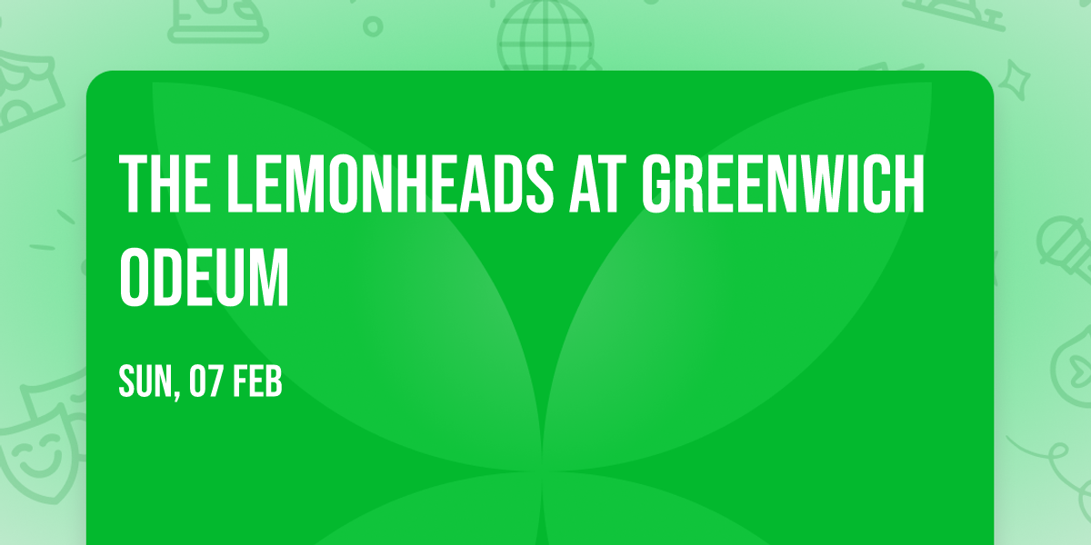 The Lemonheads at Greenwich Odeum